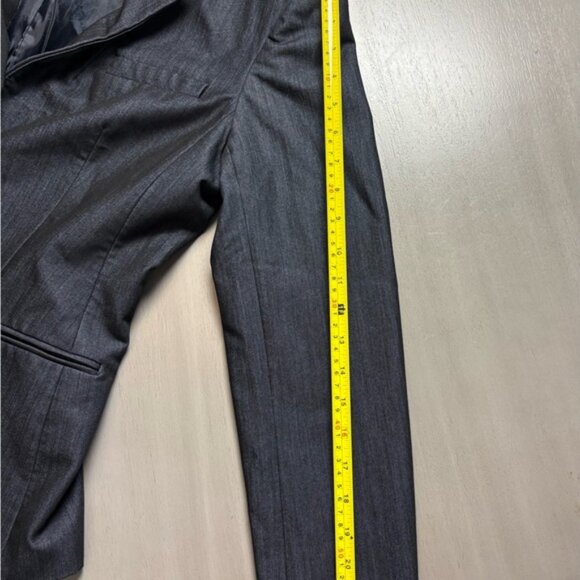 Calvin Klein Womens Navy Blue Blazer Suit Jacket 1 Button Subtle Pin Stripe 6 - Picture 13 of 14